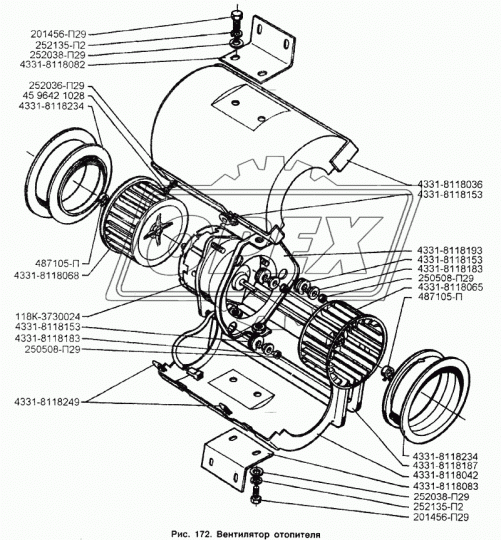 4331-8118193 Кронштейн электродвигателя отопителя ЗИЛ-4331 ЗИЛ